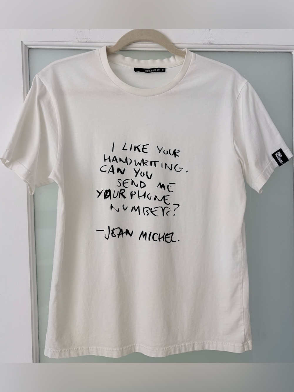 Rome Pays Off x Jean-Michel Basquiat “I Like Your Handwriting” Graphic T-Shirt